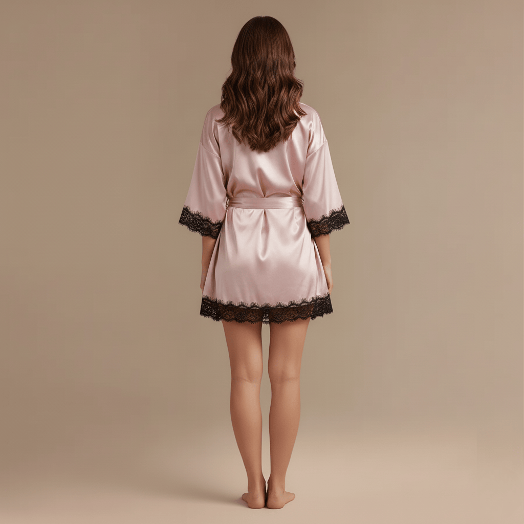 Ensemble de Nuit Femme – Satin & dentelle, 4 pièces. Craquez vite !