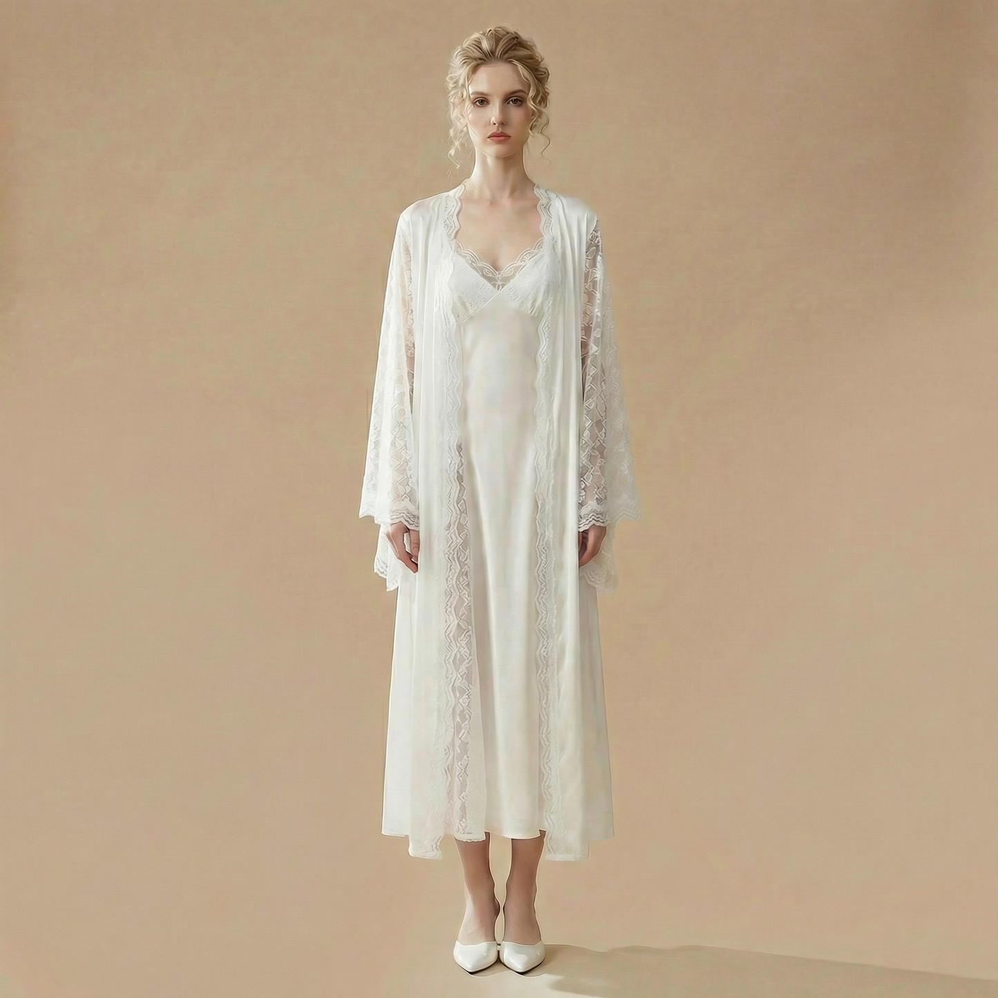 Ensemble Robe De Nuit Et Peignoir