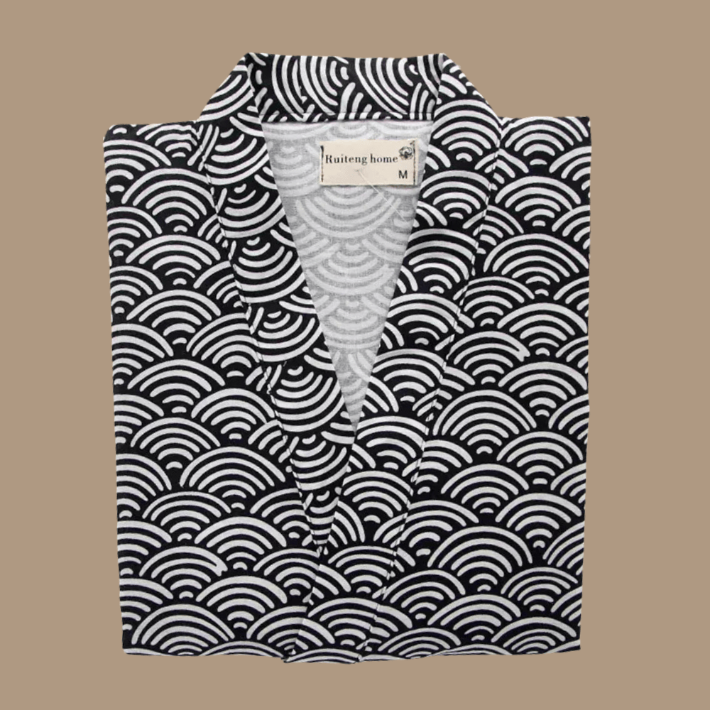 Kimono Peignoir Homme | coton léger motif japonais