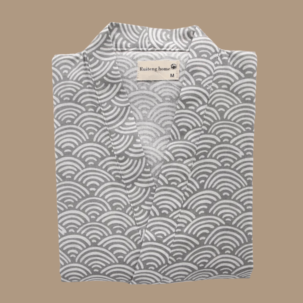 Kimono Peignoir Homme | coton léger motif japonais