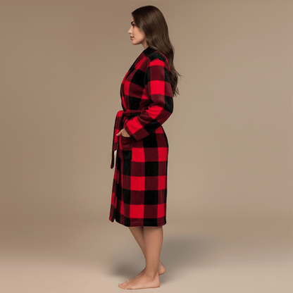 Peignoir a Carreaux Femme — Élégance et Confort, Craquez Maintenant !