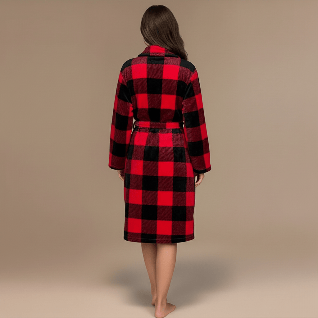 Peignoir a Carreaux Femme — Élégance et Confort, Craquez Maintenant !
