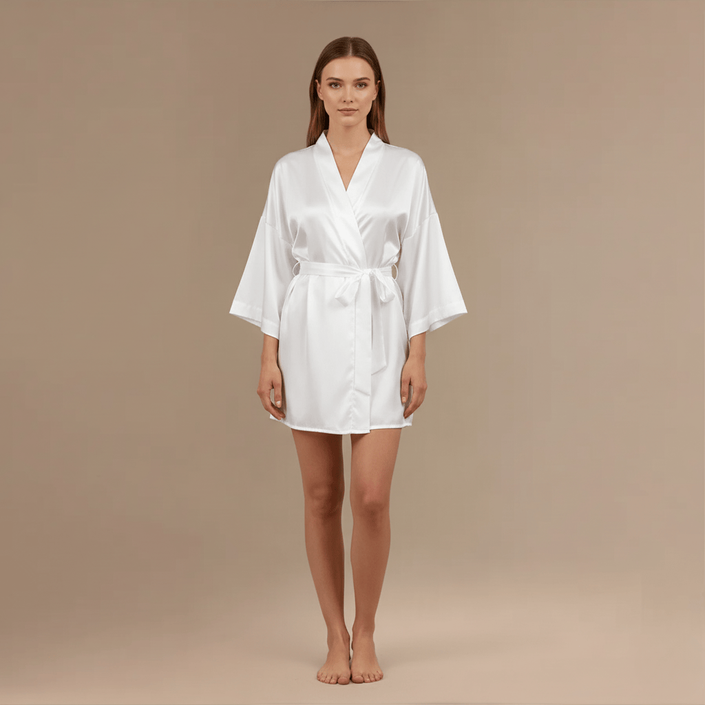 Peignoir Blanc Femme Satin – Élégance et Confort Exceptionnels