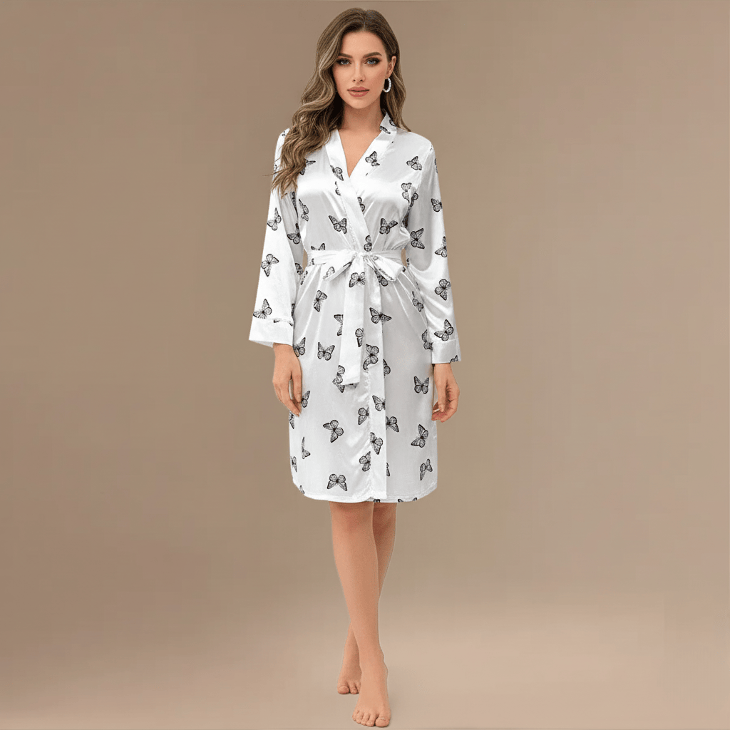 Peignoir Blanc Femme Satin – Sublimez Votre Style avec Élégance Unique