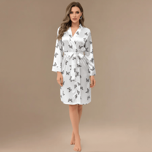 Peignoir Blanc Femme Satin – Sublimez Votre Style avec Élégance Unique