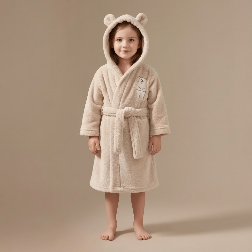 Peignoir Brodé Ours – Enfant