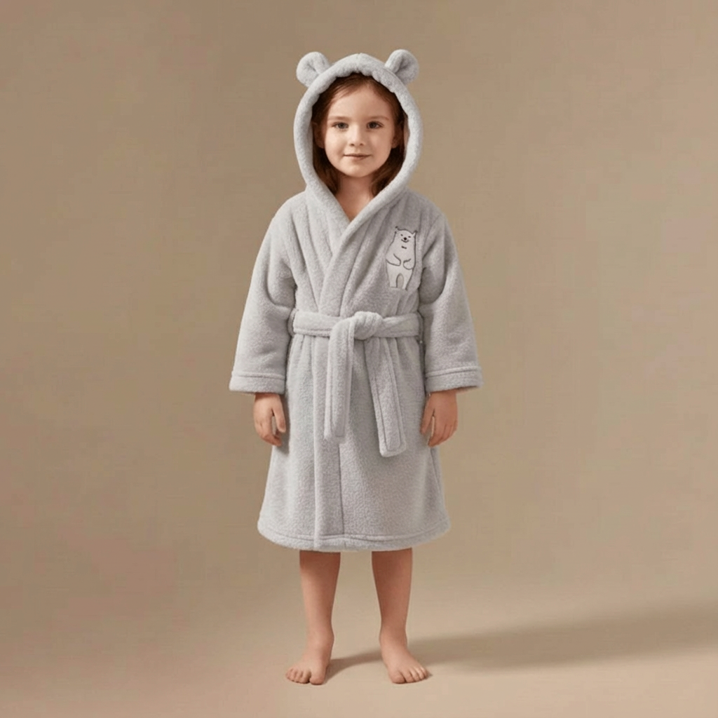 Peignoir Brodé Ours – Enfant