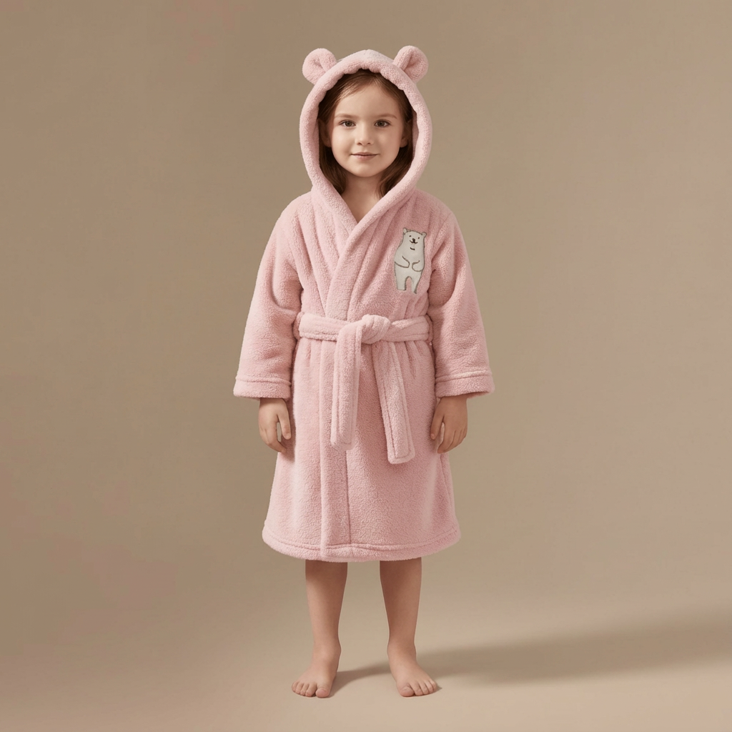 Peignoir Brodé Ours – Enfant