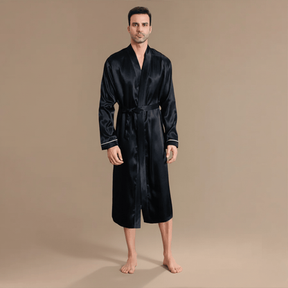 Peignoir Chic Satin Homme – Élégance et Confort Irrésistibles