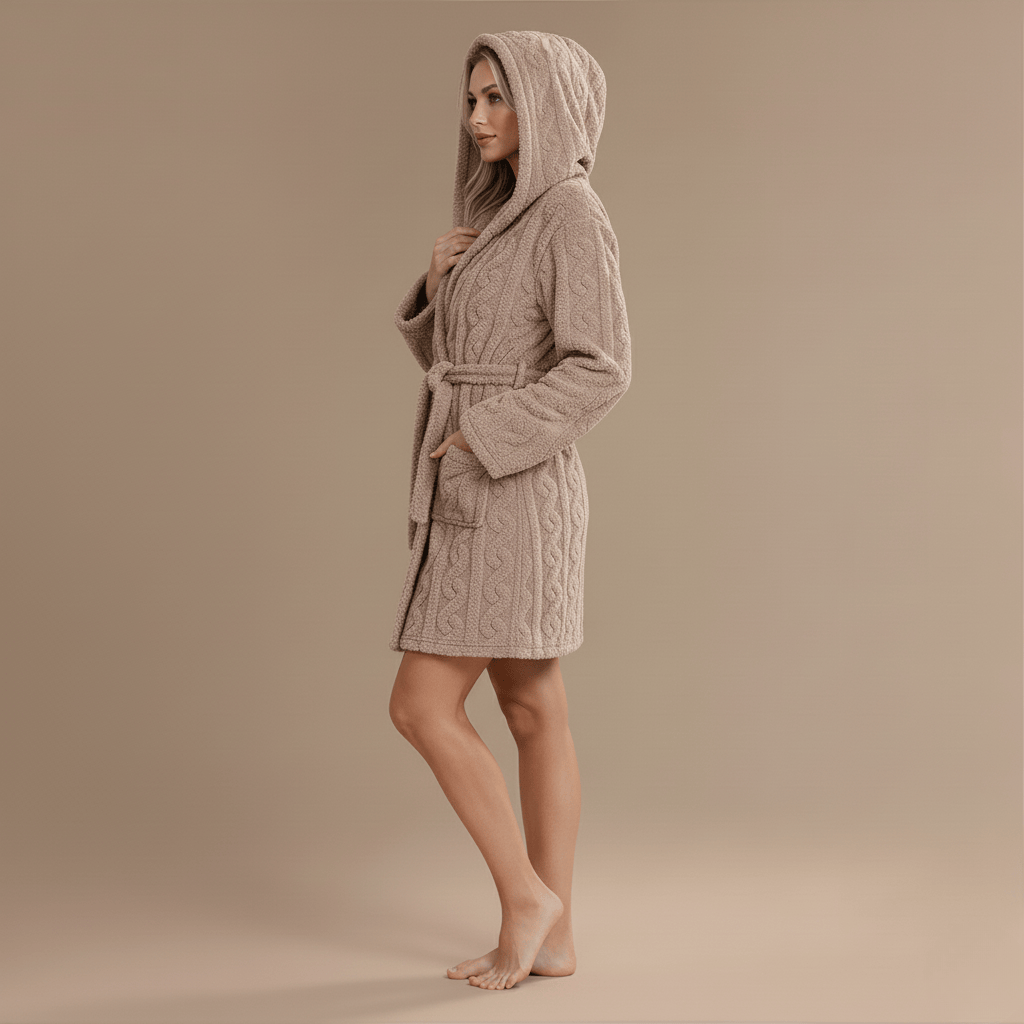 Peignoir Court Eponge Femme – Pour un confort doux et élégant