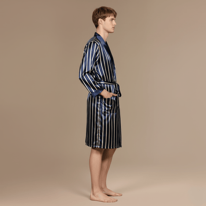 Peignoir Court Homme Satin – Élégance et confort pour séduire