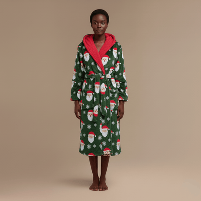 Peignoir de Noël Femme - Polaire épaisse & chaleur festive !