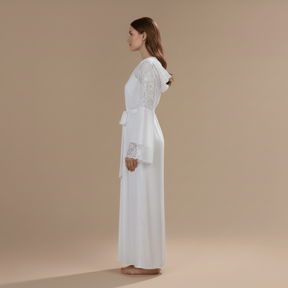 Peignoir Femme Capuche Dentelle – Sublimez Votre Style avec Élégance