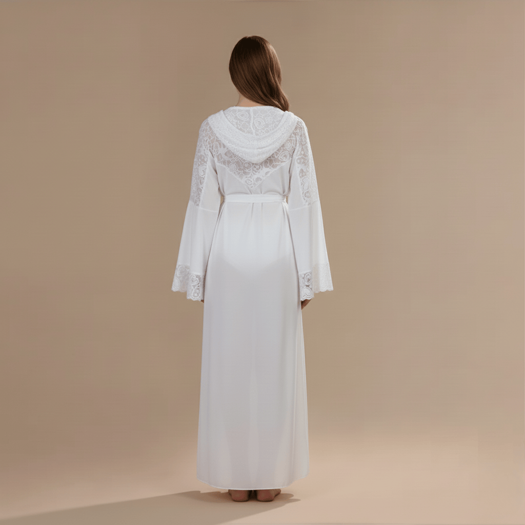 Peignoir Femme Capuche Dentelle – Sublimez Votre Style avec Élégance