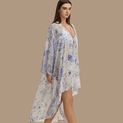 Peignoir Femme Fin Kimono Long – Chiffon léger, fluide