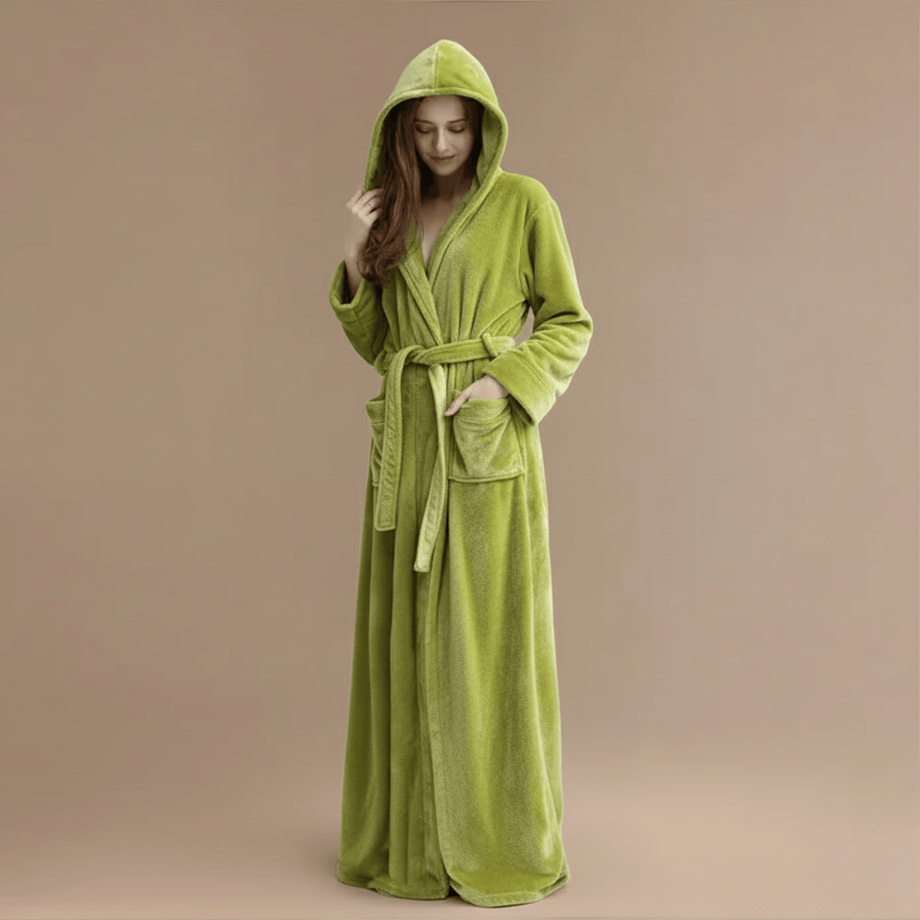 Peignoir Femme Long Hiver – Flanelle douce et chaude