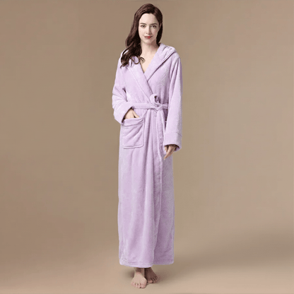 Peignoir Femme Long Hiver – Flanelle douce et chaude