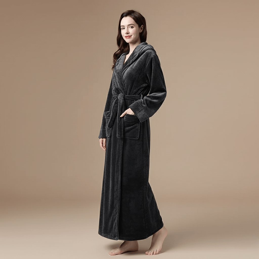 Peignoir Femme Long Hiver – Flanelle douce et chaude