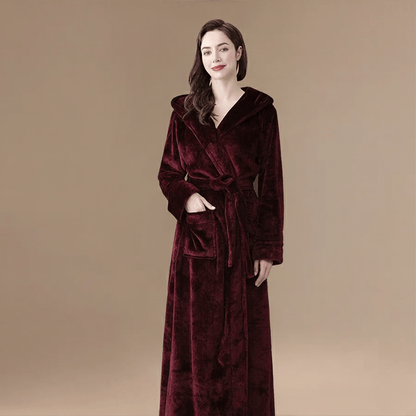 Peignoir Femme Long Hiver – Flanelle douce et chaude
