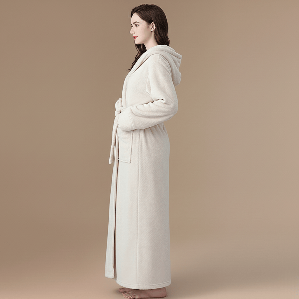 Peignoir Femme Long Hiver – Flanelle douce et chaude