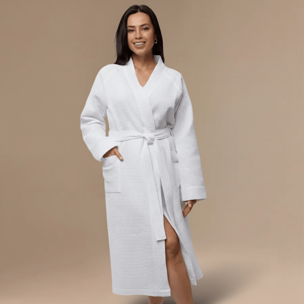 Peignoir femme nid d’abeille léger – Élégance et confort irrésistibles