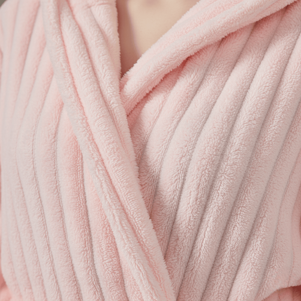 Peignoir Femme Rayures | douceur flanelle à capuche