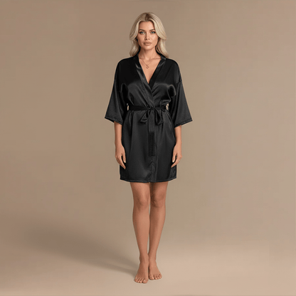 Peignoir femme satin court – Élégance & confort irrésistible