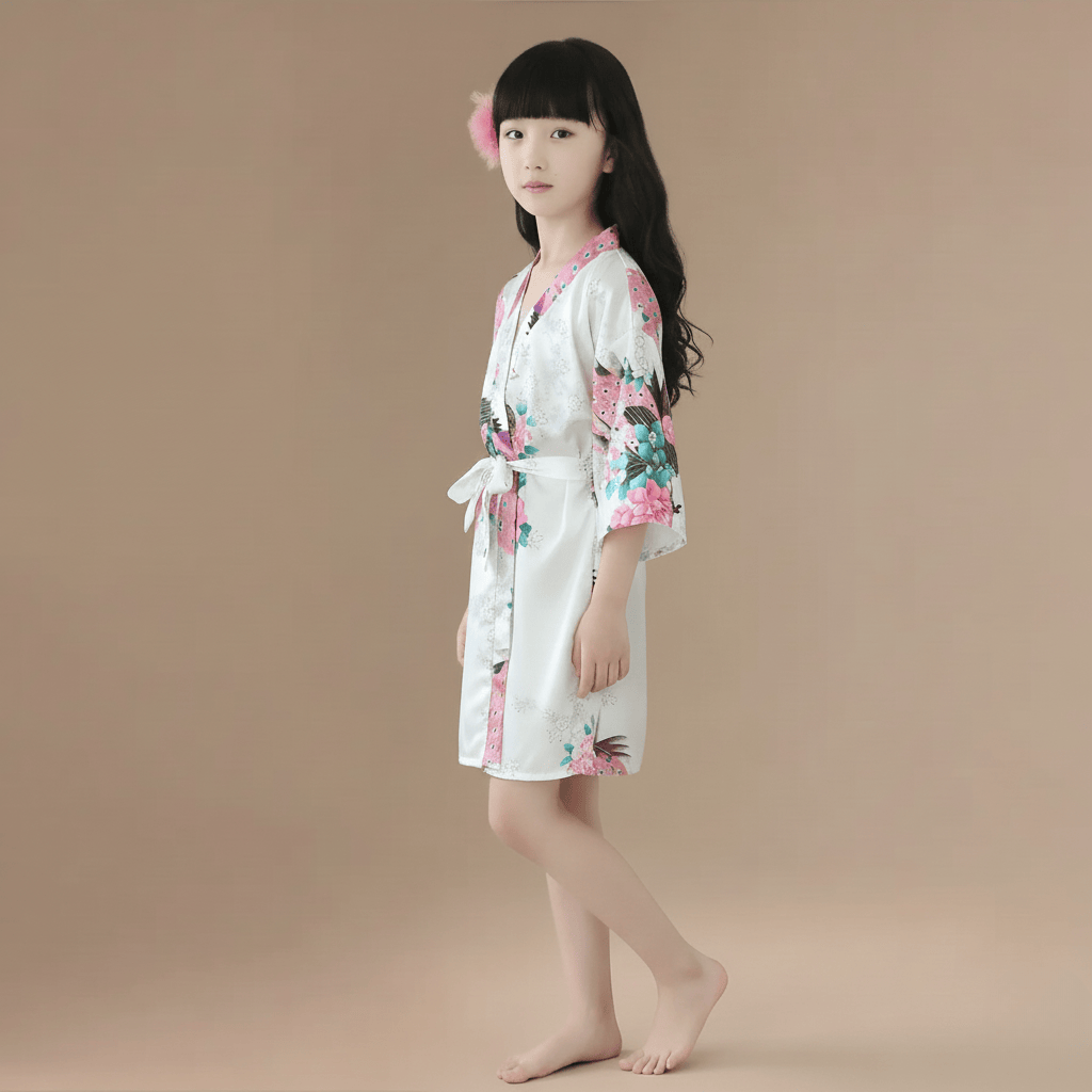 Peignoir Fleur Enfant : Élégance Douce et Confort Irrésistible