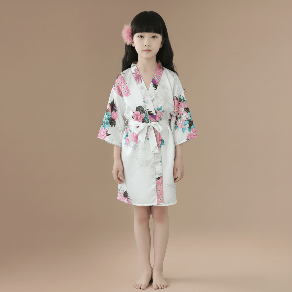 Peignoir Fleur Enfant : Élégance Douce et Confort Irrésistible