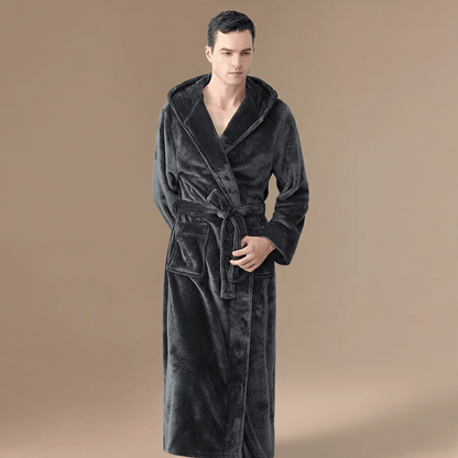 Peignoir Hiver Homme – Flanelle longue, chaleur douce
