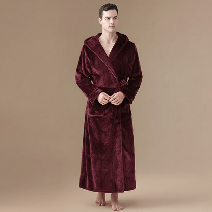 Peignoir Hiver Homme – Flanelle longue, chaleur douce