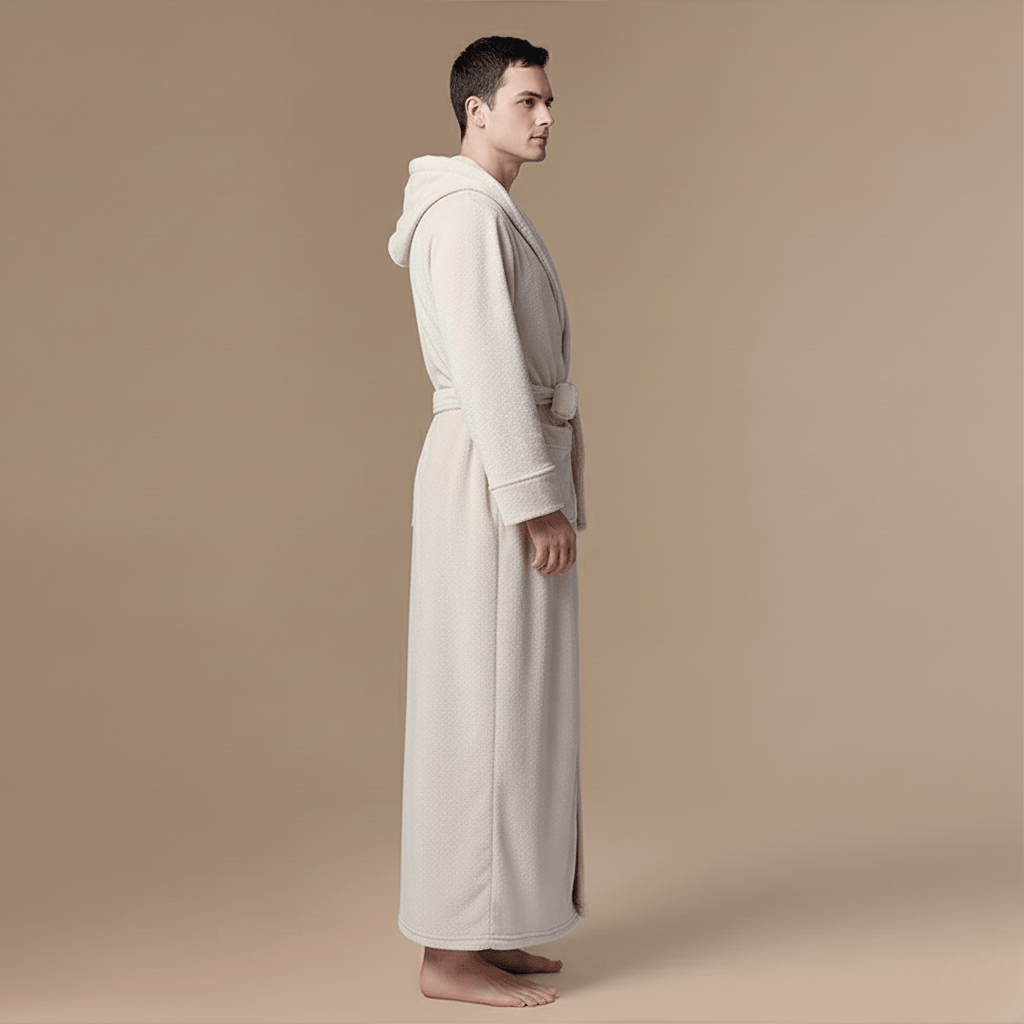 Peignoir Hiver Homme – Flanelle longue, chaleur douce