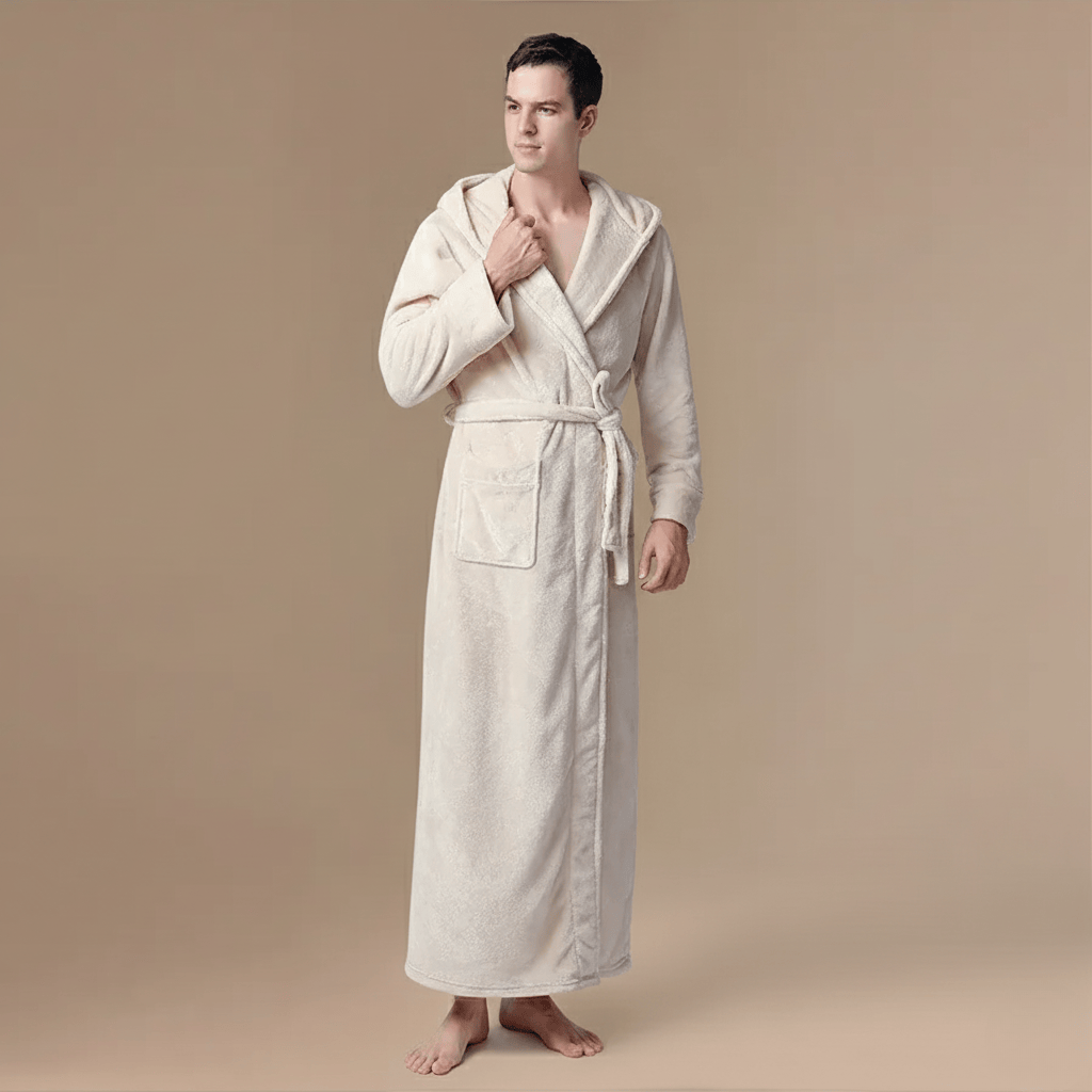 Peignoir Hiver Homme – Flanelle longue, chaleur douce