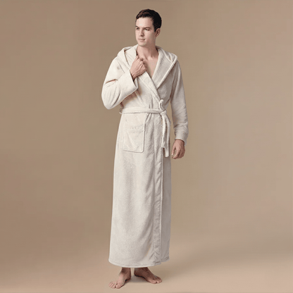 Peignoir Hiver Homme – Flanelle longue, chaleur douce