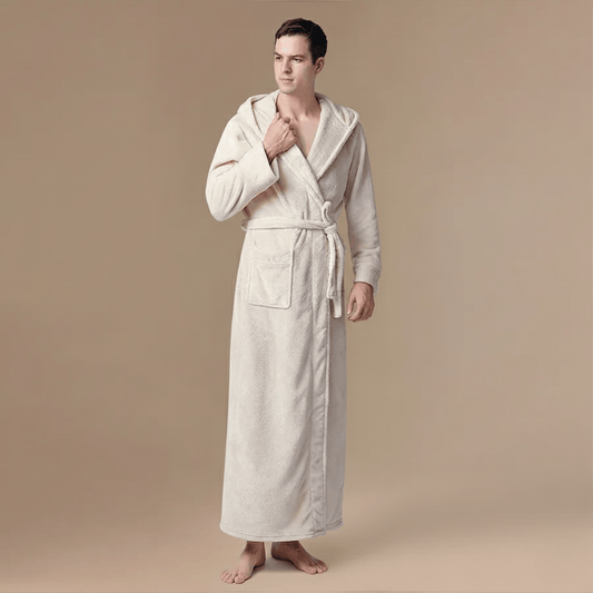Peignoir Hiver Homme – Flanelle longue, chaleur douce