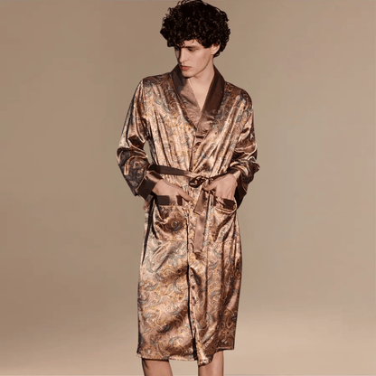 Peignoir Homme Kimono Satin Court : Élégance et Confort Inégalés à Découvrir