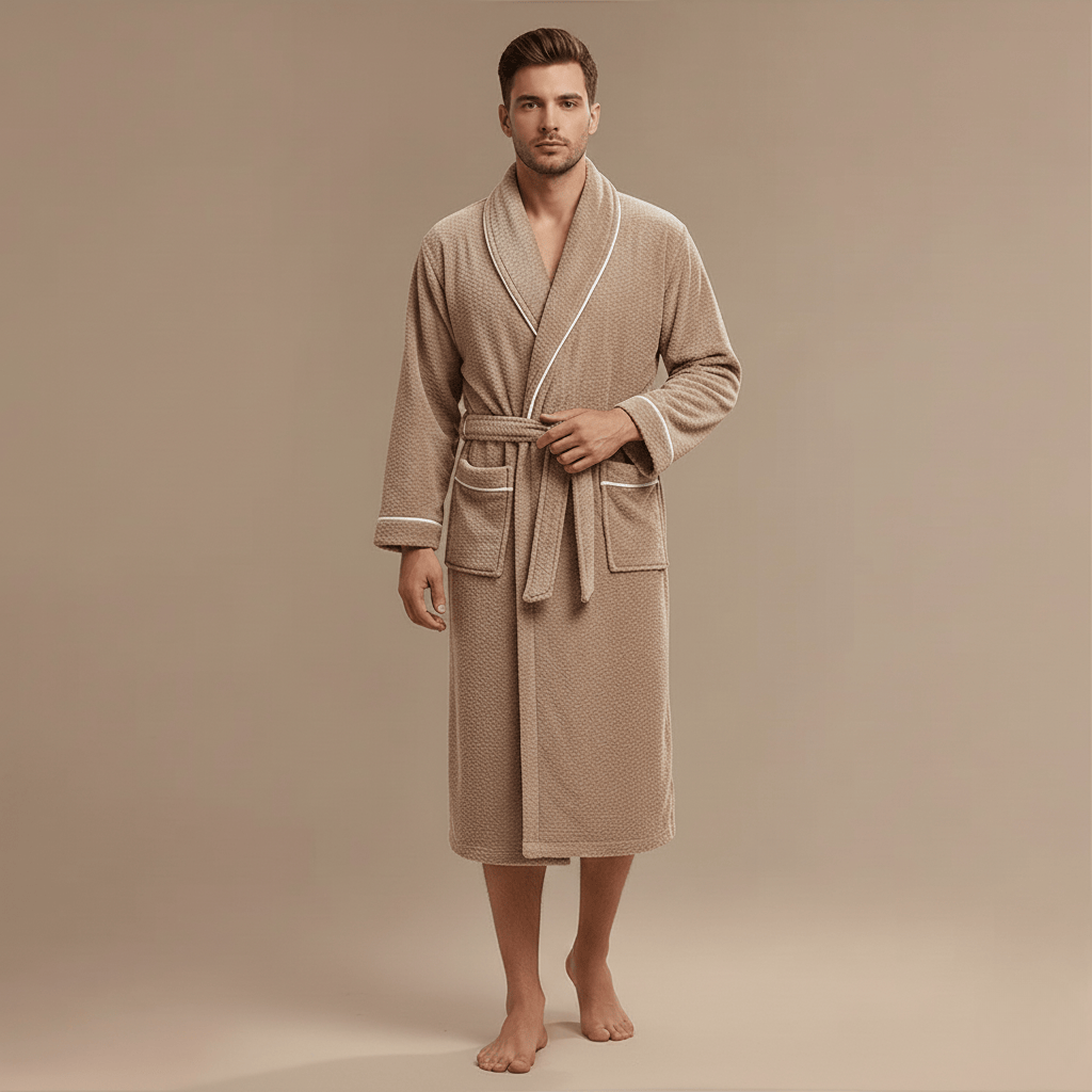 Peignoir Homme Polaire Luxe – Chaleur moelleuse & style