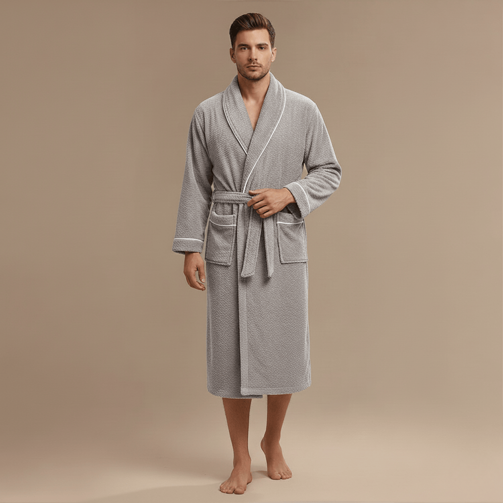 Peignoir Homme Polaire Luxe – Chaleur moelleuse & style