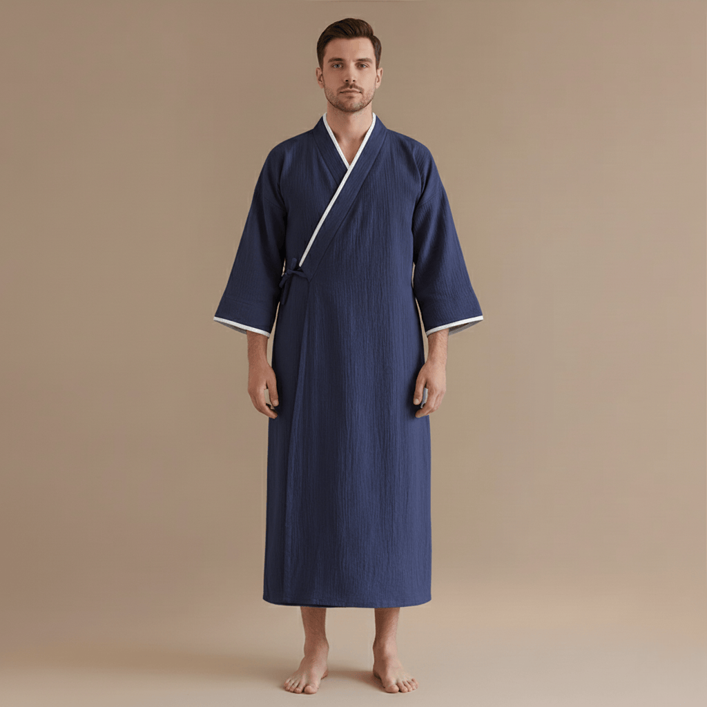 Peignoir Kimono Coton pour Homme – Confort Ultime & Style Inégalé