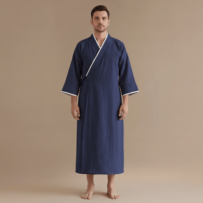 Peignoir Kimono Coton pour Homme – Confort Ultime & Style Inégalé