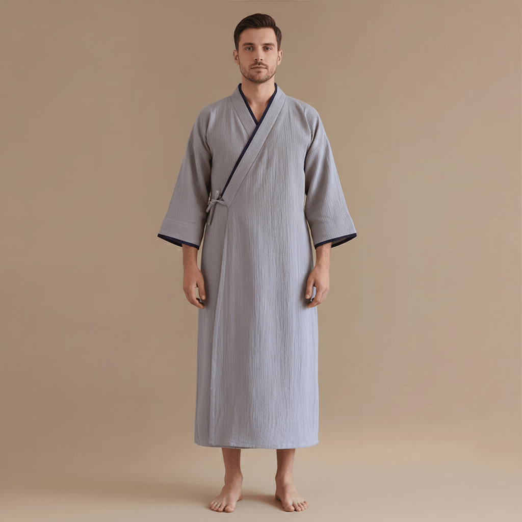 Peignoir Kimono Coton pour Homme – Confort Ultime & Style Inégalé