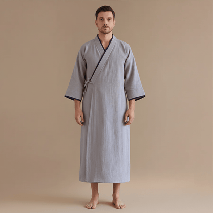 Peignoir Kimono Coton pour Homme – Confort Ultime & Style Inégalé