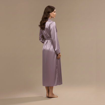 Peignoir Kimono Femme en Satin Dentelle – douceur chic maison