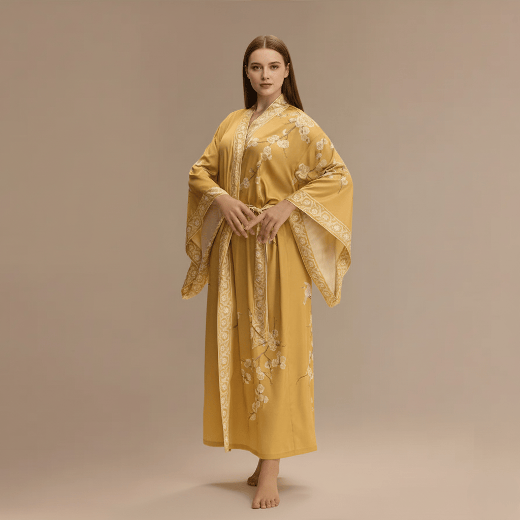 Peignoir Kimono Femme Fleuri – Confort absolu et élégance révélée