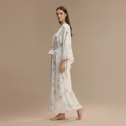 Peignoir Kimono Femme Fleuri – Confort absolu et élégance révélée