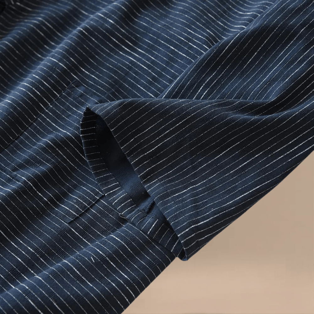 Peignoir Kimono Homme Coton – Léger rayé pour l’été