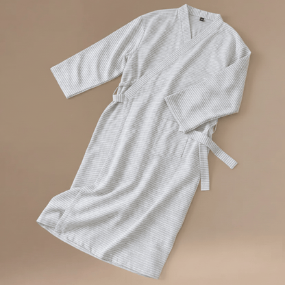 Peignoir Kimono Homme Coton – Léger rayé pour l’été