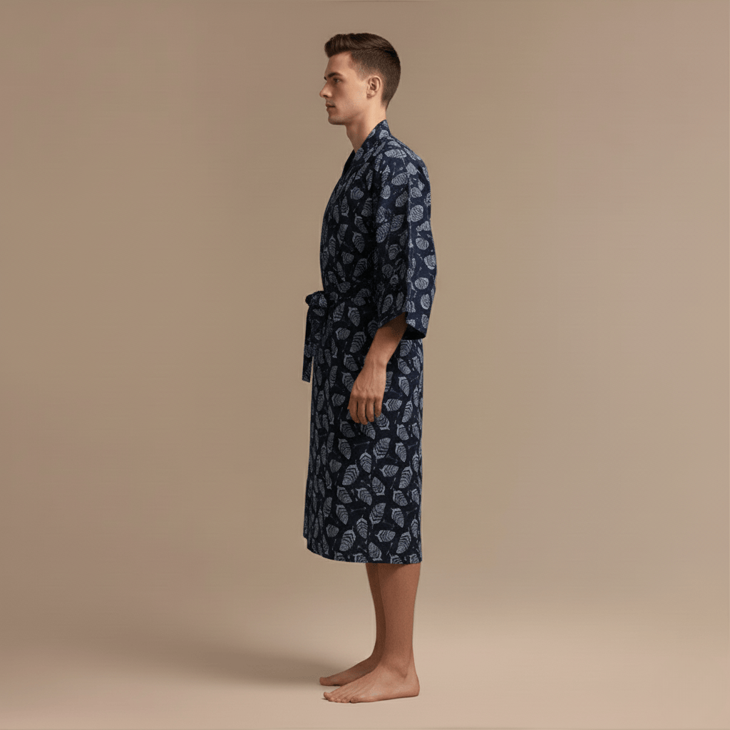 Peignoir Kimono Japonais – Léger & élégant pour la maison