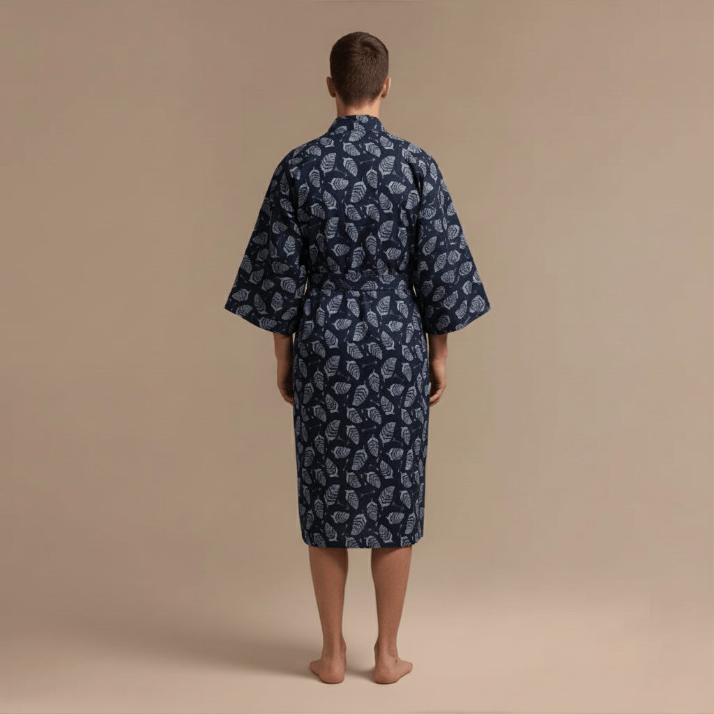Peignoir Kimono Japonais – Léger & élégant pour la maison