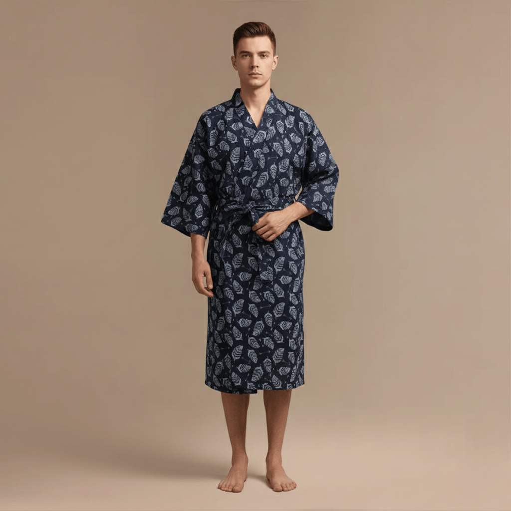 Peignoir Kimono Japonais – Léger & élégant pour la maison